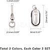 304 Stainless Steel Box Clasps STAS-UN0004-34-2