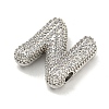 Platinum Plated Brass Micro Pave Cubic Zirconia Pendants KK-L073-001P-N-2