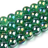 Electroplate Transparent Glass Beads Strands GLAA-T032-T4mm-AB21-1