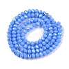 Electroplate Opaque Solid Color Glass Beads Strands EGLA-A044-P4mm-L17-2