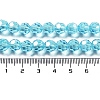 Electroplate Transparent Glass Beads Strands EGLA-A035-T8mm-A08-4