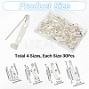 120Pcs 4 Styles Iron Brooch Findings IFIN-SP0001-33S-2
