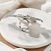 Flower Alloy Adjustable Rings for Women RJEW-B108-01P-3