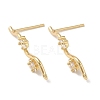 Brass with Clear Cubic Zirconia Stud Earring Findings LS-KK-G499-02G-2