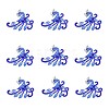 Chinese Style Alloy Enamel Chandelier Components Links X-ENAM-E329-09B-S-1