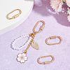 4Pcs 4 Style 304 Stainless Steel Screw Carabiner Lock Charms STAS-UN0029-89-2