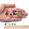 10 Colors Electroplate Glass Beads EGLA-JP0002-01B-8mm-7
