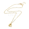 Initial Letter Brass Pendant Necklaces NJEW-A015-21G-3