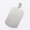 304 Stainless Steel Stamping Blank Tag Pendants X-STAS-R090-33-1