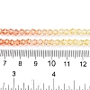 Gradient Color Baking Paint Glass Bead Strands LS-DGLA-A039-T4mm-A014-5