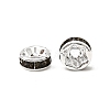 Brass Rhinestone Spacer Beads X-RSB036NF-03-3