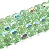 Electroplate Transparent Column Glass Beads Strands EGLA-A043-02-AB10-1