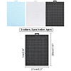 CHGCRAFT 6Pcs 3 Colors Plastic Cross Stitch Fabric Sheet DIY-CA0004-80-2