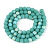 Frosted Opaque Glass Beads Strands GLAA-T032-P6mm-MBB12A-2