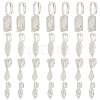 24Pcs 4 Style Rack Plating Brass Glue-on Flat Pad Bails KK-SC0004-50-1