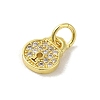 Brass Micro Pave Cubic Zirconia Charms KK-M283-28B-01-2