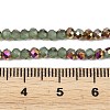 Electroplate Glass Beads Stradns EGLA-H114-02B-13-3