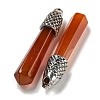 Natural Red Agate(Dyed & Heated) Pointed Big Pendants G-F766-02AS-02-2