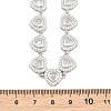 Brass Pave Clear Cubic Zirconia Heart Tennis Necklaces KK-CBA4547-17A-P-4
