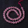 Natural Rose Quartz Bead Strands G-R173-10mm-04-2