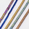 Electroplate Non-magnetic Synthetic Hematite Beads Strands G-J170B-3x3mm-M-1