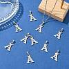SHEGRACE Brass Micro Pave Clear Cubic Zirconia Pendants XGRQ5F521-809P-4