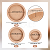 3Pcs 3 Style Flat Round Wooden Picture Frames TOOL-WH0118-17-2