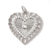 Rack Plating Brass & Cubic Zirconia Pendants KK-L216-053P-1