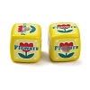 Printed Opaque Acrylic Beads SACR-A009-01E-2