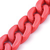 Handmade Opaque Acrylic Curb Chains X-AJEW-JB00564-06-1