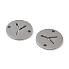 Non-Tarnish 201 Stainless Steel Hollow Flat Round Links FIND-R149-03Y-P-2