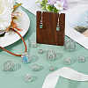 80Pcs 4 Styles Iron Bead Cage Pendants IFIN-HY0001-08-5