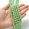Eco-Friendly Glass Pearl Beads Strands HY-A008-8mm-RB008-4