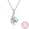 Trendy 925 Sterling Silver Pendant Necklaces NJEW-BB22387-1