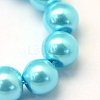Baking Paint Pearlized Glass Pearl Round Bead Strands HY-Q003-6mm-48-3