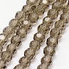 Faceted(32 Facets) Round Glass Beads Strands X-EGLA-J042-4mm-09-1