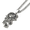 304 Stainless Steel Enamel Pendant Necklaces for Women Men NJEW-G123-09P-2