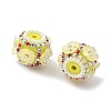 Flower Style Resin Rhinestone Beads CLAY-NH0003-05S-02-2