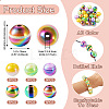 30Pcs 5 Colors Opaque Acrylic Beads MACR-TA0001-46-4