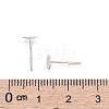 925 Sterling Silver Flat Pad  Stud Earring Findings STER-K167-045D-S-3
