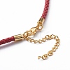 Braided Waxed Polyester Cord Necklaces Making NJEW-Z011-03G-4