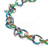 Vacuum Plating Fashionable 304 Stainless Steel Side Twisted Chain Bracelets STAS-A028-B073M-2
