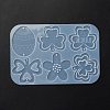 Easter Egg & Shamrock & Flower Connector Charms Silicone Molds X-DIY-L065-01-2