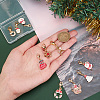 10Pcs 10 Style Christmas Theme Alloy Enamel Pendants HJEW-FG0001-15-3