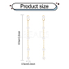 ANATTASOUL 1 Pairs ABS Plastic Imitation Pearl Beaded Tassel Dangle Stud Earrings EJEW-AN0001-52-2
