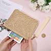 2Pcs Straw Plaited Cosmetic Zipper Bags AJEW-CN0006-36A-3