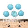 Craft Findings Dyed Synthetic Turquoise Flat Back Dome Cabochons X-TURQ-S266-6mm-01-2