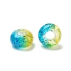 Two Tone Transparent Crackle Acrylic European Beads TACR-P009-B01-03-2