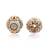 Round Handmade Indonesia Beads IPDL-R394-16-2