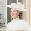 Imitation Linen Cloth Hat Fascinator Base AJEW-WH0314-493-5
